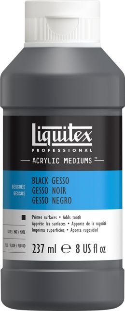 COLORED GESSO BLACK 8OZ
