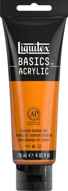 Liquitex Basics Acrylic Paint Cadmium Orange Hue 4 oz