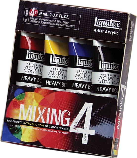LIQUITEX PRIMARY COLOR MIXNG 4/SET HEAVY BODY