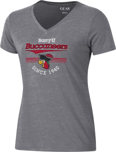 Barry University Women's Buccaneers V-Neck Short Sleeve T-Shirt