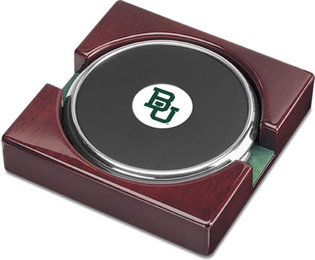 CSI  Set Of 2 Silver Round Coaster Gift Boxed With Colored Medallion - ONLINE ONLY