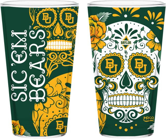 Baylor University Dia De Los Muertos 16oz Glass