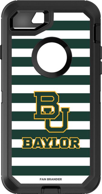 OtterBox Defender Series case w Baylor Bears Stripes design for