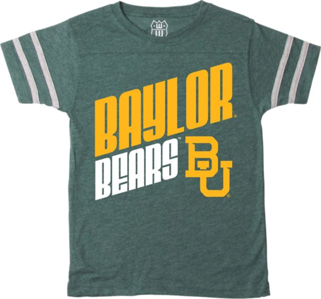 Wes & Willy Baylor Bears Boy's Football Sleeve Tee