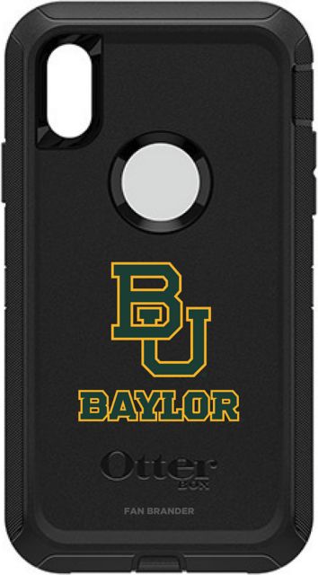 Otterbox Black Defender case w Baylor Bears Primary Mark design