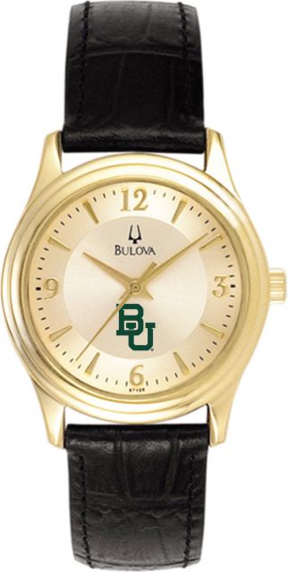Bulova Ladies' Gold and Leather Watch - ONLINE ONLY
