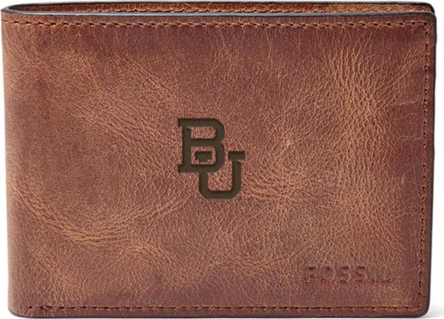 Fossil Leather Derrick Front Pocket Bifold - Brown - ONLINE ONLY