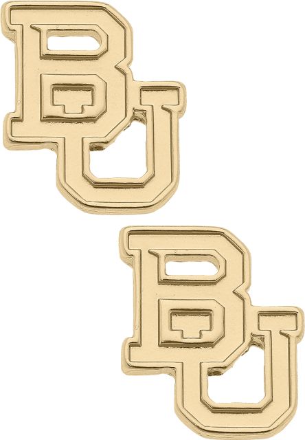 Baylor University Gold Stud Earrings