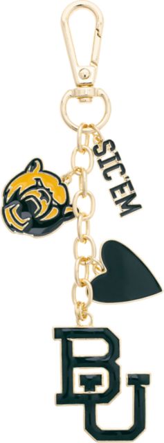 Baylor University Heart Cluster Bag Charm