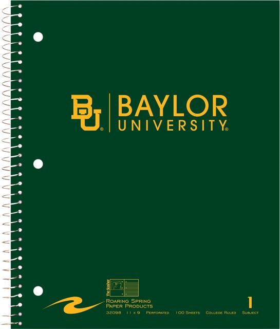Baylor University 1 Subject Notebook