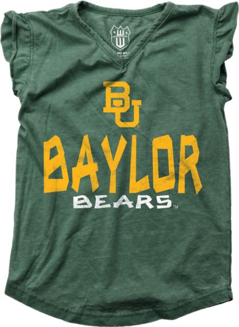 Baylor University Bears Toddler Girls Ruffle Short Sleeve T-Shirt