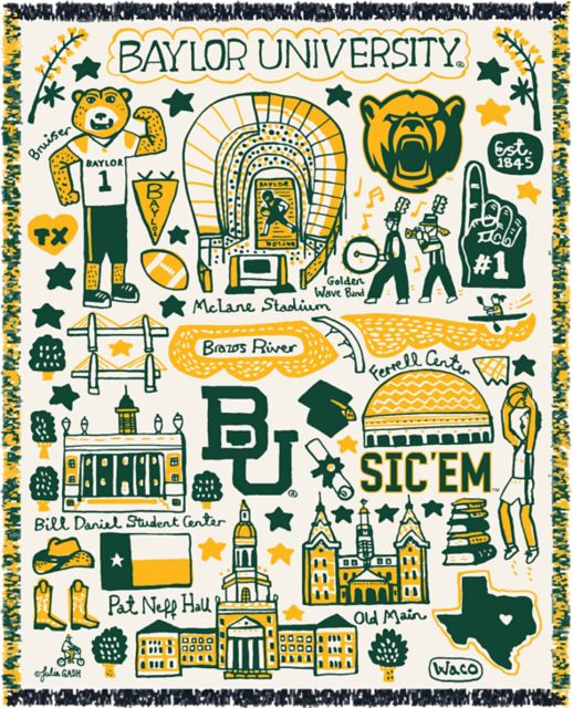 Baylor University Tapestry Blanket