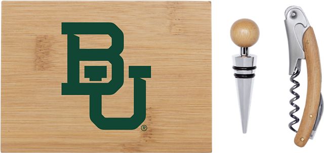 Baylor University Bamboo Wine Tool Set