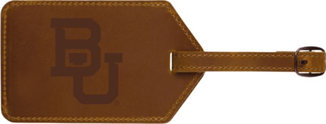 Baylor University Crazy Horse Leather Luggage Tag
