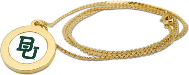 CSI Gold Pendant Necklace With Colored Medallian - ONLINE ONLY