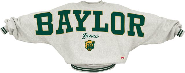 Baylor University Bears Women's Ribbed Fleece Crewneck Sweatshirt