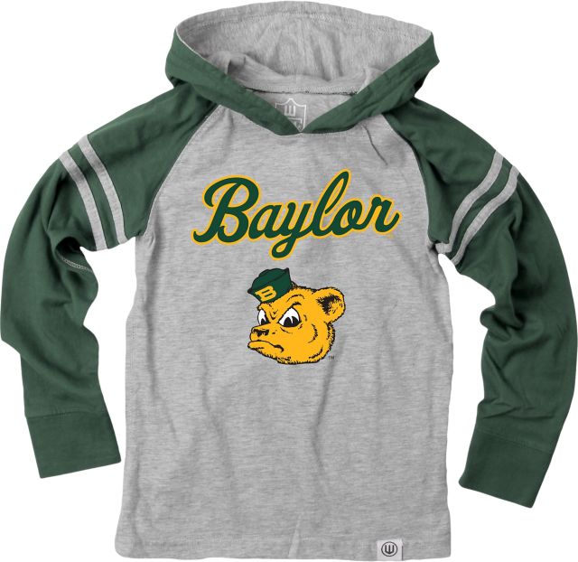 Baylor University Bears Toddler Boys Raglan Hooded Long Sleeve Shirt