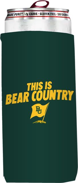 Baylor University Bear Country Slim Can Coozie