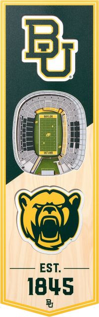 Baylor University 6 x 19 3D Stadium Banner