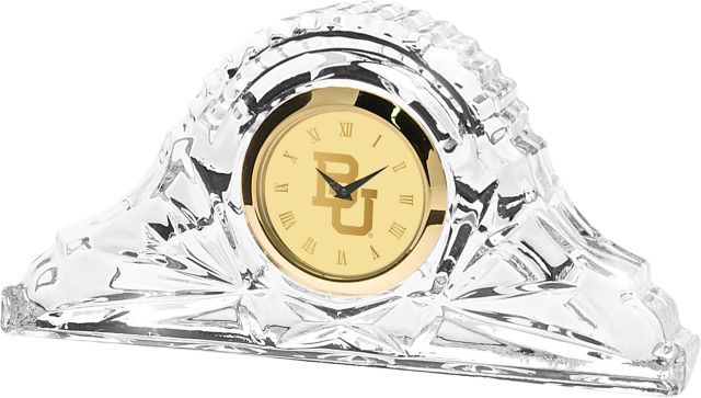 Baylor University 4.5'' x 2.5'' Crystal Table Clock