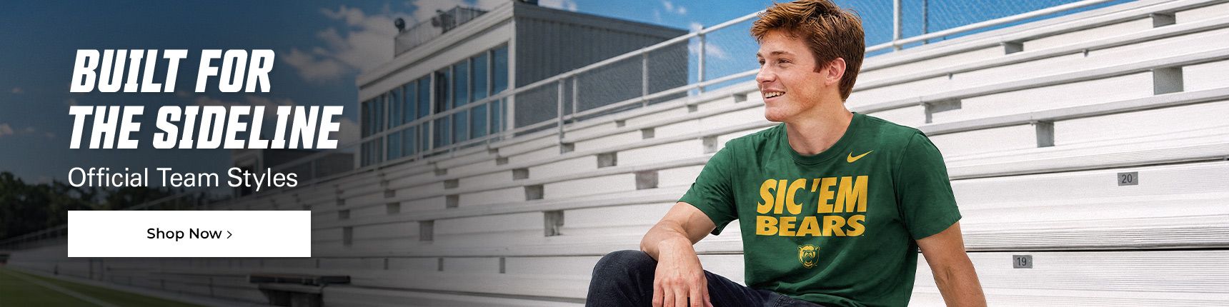 Built for the sideline. Official team styles