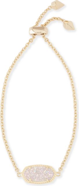 Elaina Delicate Chain Bracelet Gold Iridescent Drusy