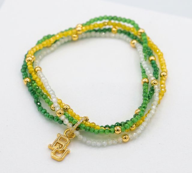 Baylor University Gemstone Bracelet Set