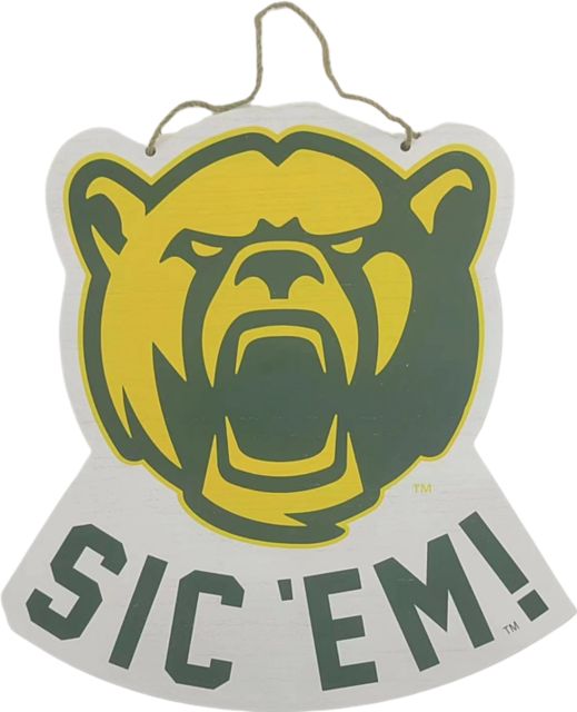 Baylor University Bears Wood Door Hanger
