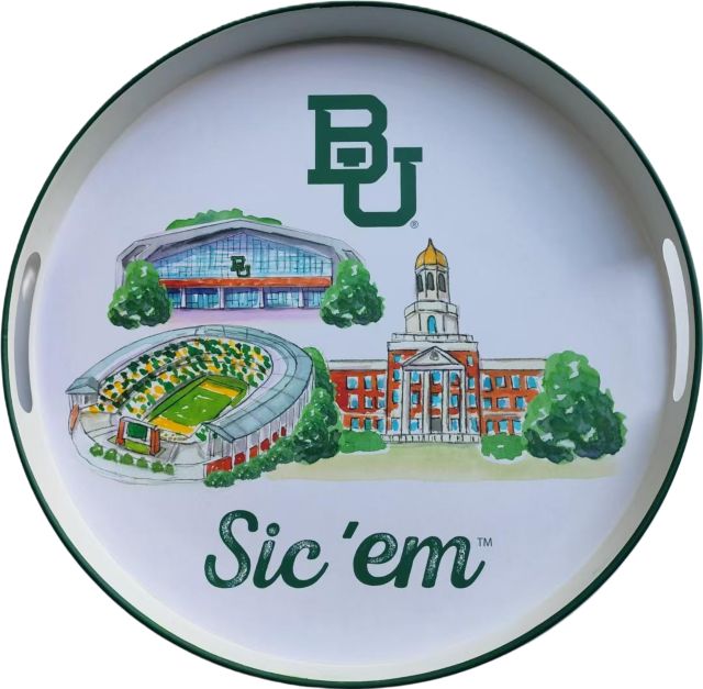 Baylor University Landmark Round Tray