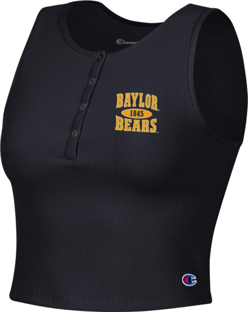 Baylor University Bears Women's Henley Crop Tank Top