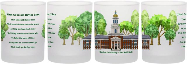 Baylor University 14 oz. Frosted Rocks Glass