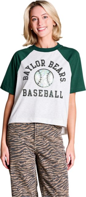 Baylor University Women's Baseball Sequin Short Sleeve T-Shirt