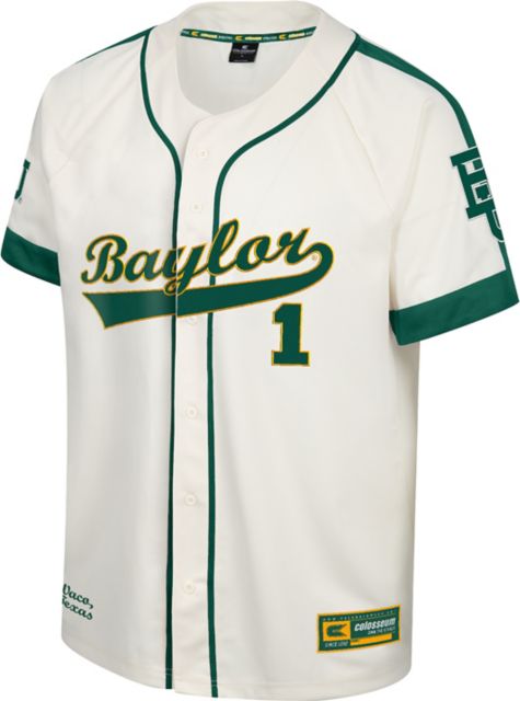 Baylor University - Embroidered Cropped Baseball Jersey - Green