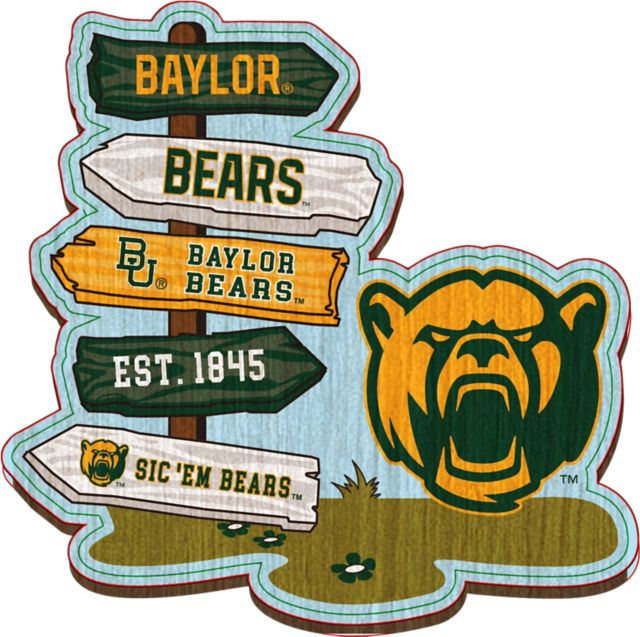 Baylor University Bears Halftime Sign Post Magnet