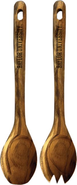 Baylor University Teak Fork and Spoon Set