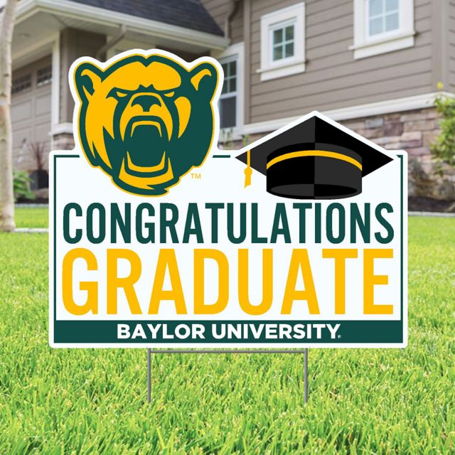 Baylor University Grad 22 x 19 Lawn Sign