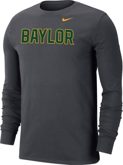 Nike Baylor Bears Cotton Long Sleeve Logo T-Shirt 