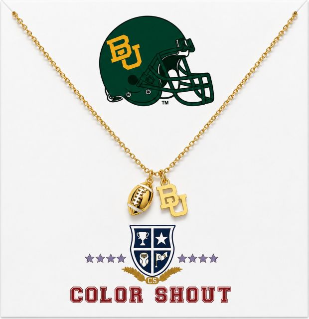 Baylor University Football Charm Necklace