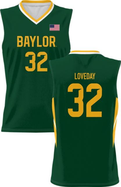 Baylor University Men's Basketball Jersey #32 Zach Loveday - 2XL | ProSphere | Dark Green | 2XLarge