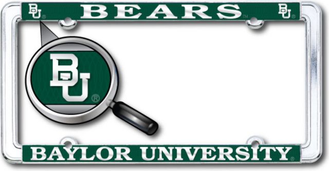 Baylor University Bears Polished Chrome License Plate Frame
