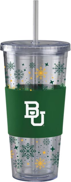 Baylor University Straw Snowflake Tumbler