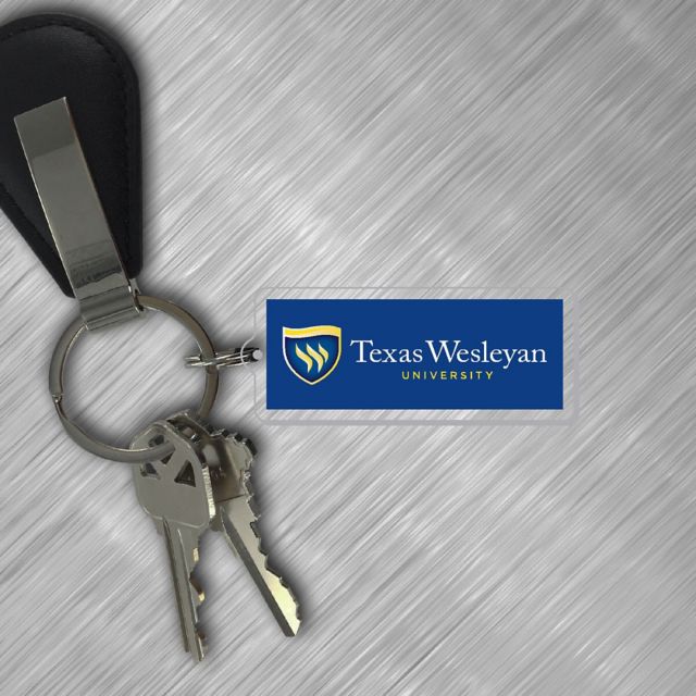 Texas Wesleyan University Acrylic Laser Cut Keychain