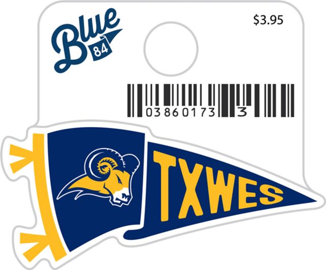 Texas Wesleyan University Rams Mini Sticker