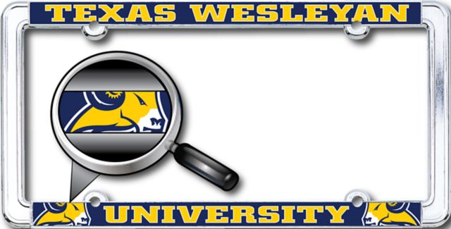 Texas Wesleyan University Thin Dome License Plate Frame