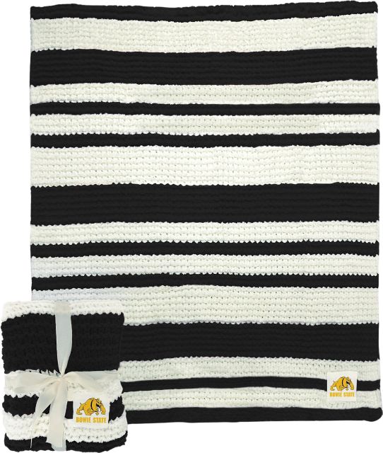 Bowie State University Cable Knit Throw 50x60