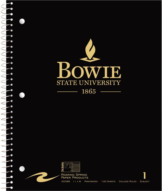 Bowie State University Notebook 100-Sheet