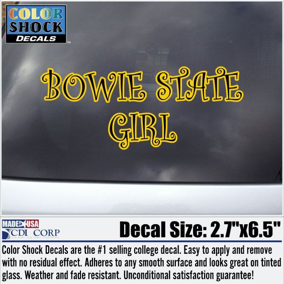 Bowie State University Girl Decal