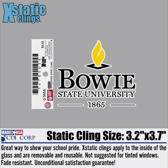 Bowie State University Cling Decal