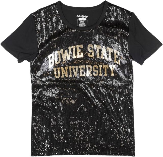 Bowie State University Women's Sequin Short Sleeve T-Shirt