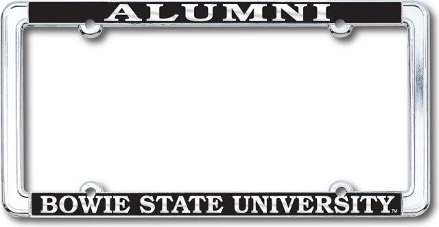 Bowie State University Alumni Polished Chrome License Plate Frame